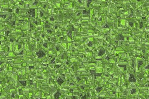 Modern green digital pattern digital graphics background illustration Stock Illustration