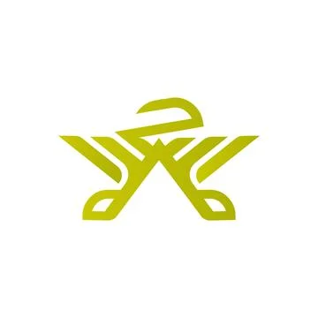 Modern green eagle logo design bird logo design modern corporate, abstract Stock Illustration