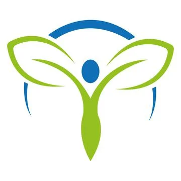 Modern Green leaf nature element vector logo design. Stock Illustration
