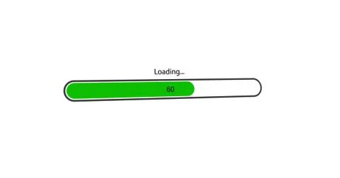 Modern green loading bar on white background Stock Illustration