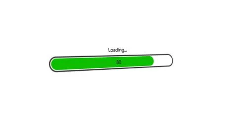 Modern green loading bar on white background Stock Illustration