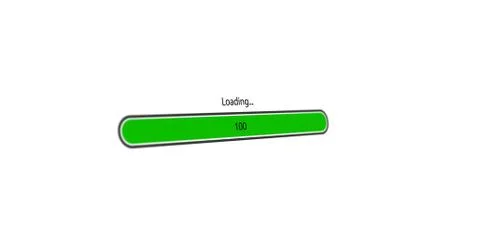 Modern green loading bar on white background Stock Illustration
