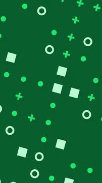 Modern green pattern with circles and squares Stock Illustration