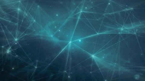 Modern Green Plexus Waves Techno Grid Digital Network Connection Stock Footage 284255588