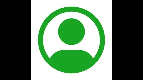 Modern green user icon for profiles or identity Stock Footage 324865585