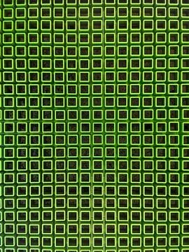 Modern green wallpaper featuring an intricate grid pattern Stock Photos