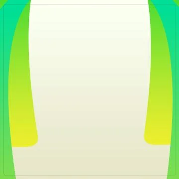 Modern Green &amp; Yellow Design On Empty White Background With Black Frame Stock Illustration