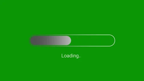 Modern grey and white gradient loading progress bar isolated on green Stock-Footage 346824466
