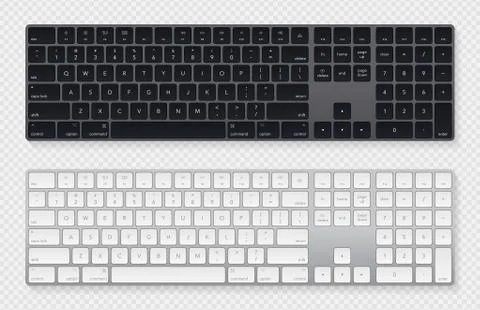 Modern grey laptop bluetooth keyboard pack Stock Illustration