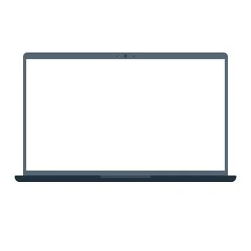 Modern Grey Laptop Screen Mockup with Blank Display Stock Illustration