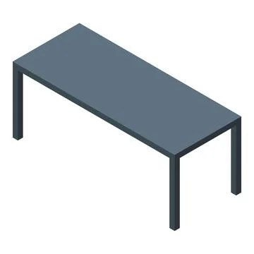 Modern grey rectangular table standing on four legs イラスト素材