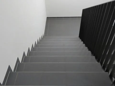 Modern grey staircase Stock Photos