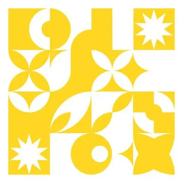 Modern grid geometric shapes, geometry grid pattern banner in Neo-Geo style Stock Illustration