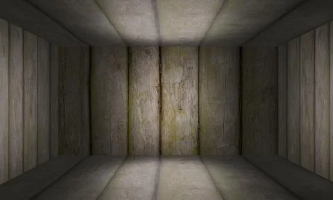 Modern grunge 3d wall and floor texture room interior Illustrazione stock