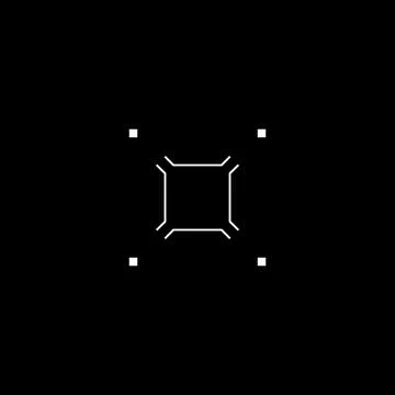 Modern GUI target, aim, sight, HUD reticle, cyberpunk aesthetics Stock Illustration