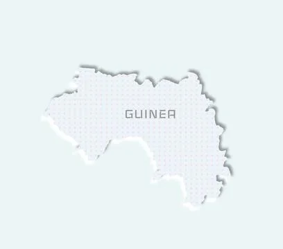 Modern Guinea map Stock Illustration