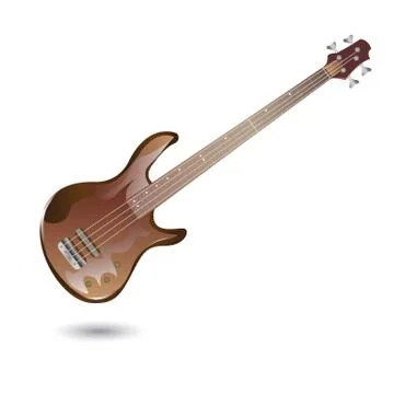 Modern guitar vector design Stock Illustration