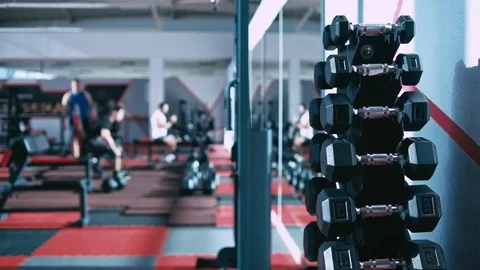 Modern gym interior Stock Footage 82521186