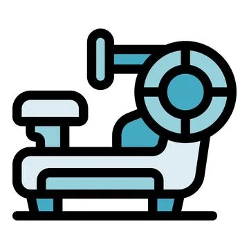Modern gym machine offering comfortable and effective workout experience Illustrazione stock