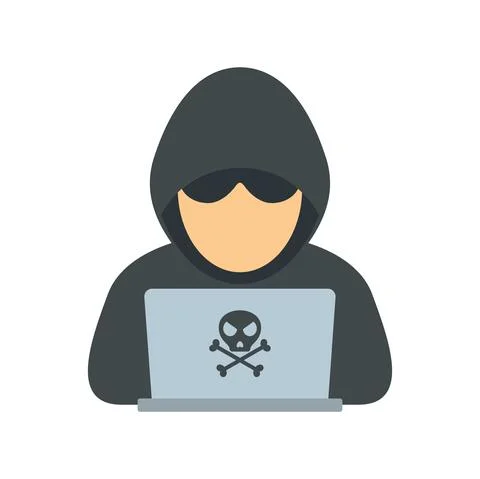 Modern hacker icon flat isolated vector Stock-Illustration