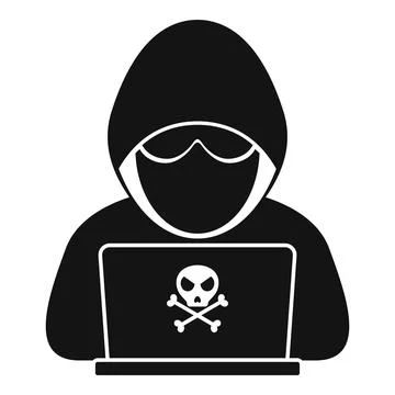 Modern hacker icon, simple style Stock-Illustration