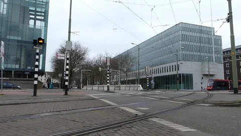 Modern Hague tram Video stock 105073106