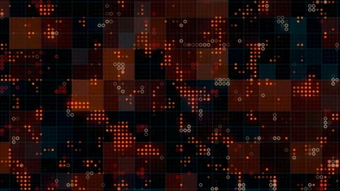 Modern halftone dot pattern. Abstract loop animation 3d rendering HD Stock Footage 195977392