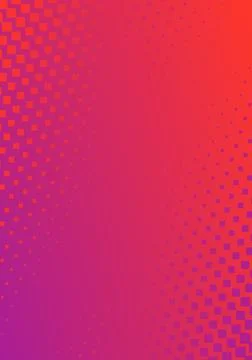 Modern Halftone Pattern Orange Violet Vivid Gradient Vertical Background 库存插图