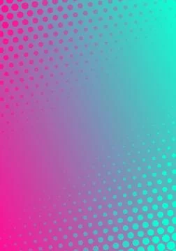 Modern Halftone Pattern Pink Turquoise Vivid Gradient Vertical Background 스톡 일러스트