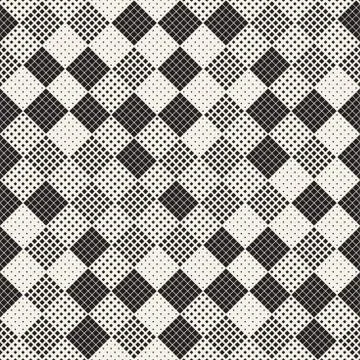 Modern Halftone Texture. Endless Abstract Background With Random Size Squares Stock Illustration