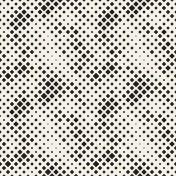 Modern Halftone Texture. Endless Abstract Background With Random Size Squares Stock Illustration