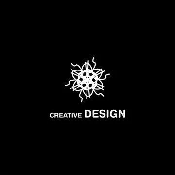 Modern Hand Drawn Creative Design Logo Vector Art EPS10 Stock Illustration