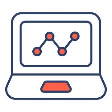 A modern hand drawn icon representing data analysis search. Stock Illustration