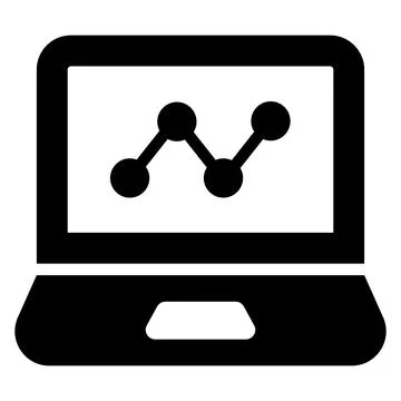 A modern hand drawn icon representing data analysis search. Stock Illustration
