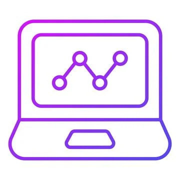 A modern hand drawn icon representing data analysis search. Stock Illustration
