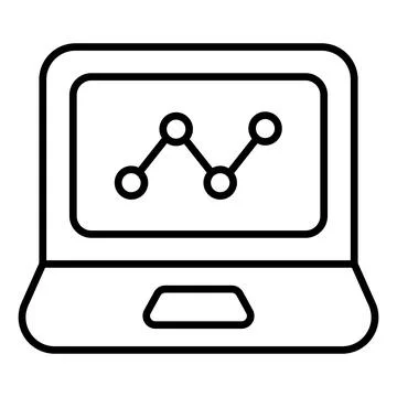A modern hand drawn icon representing data analysis search. Stock Illustration