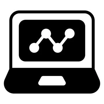A modern hand drawn icon representing data analysis search. Stock Illustration