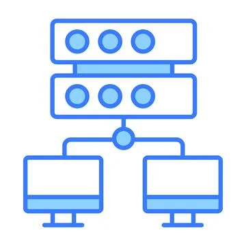 A modern hand drawn icon representing data analysis search. Stock Illustration