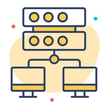 A modern hand drawn icon representing data analysis search. Stock Illustration