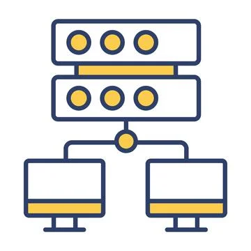 A modern hand drawn icon representing data analysis search. Stock Illustration