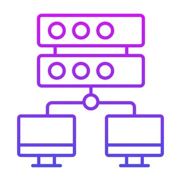 A modern hand drawn icon representing data analysis search. Stock Illustration