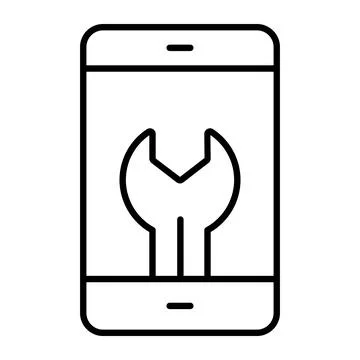 A modern hand drawn icon representing domain search lookup Stock Illustration