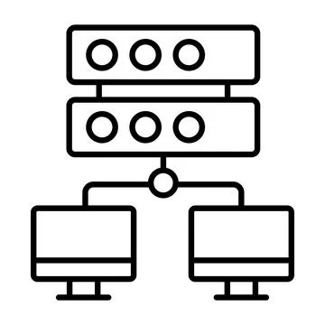 A modern hand drawn icon representing data analysis search. Stock Illustration