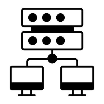 A modern hand drawn icon representing data analysis search. Stock Illustration