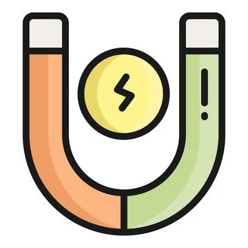 A modern hand drawn icon representing data analysis search. Stock Illustration