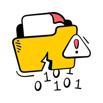 A modern hand drawn icon representing data backup recovery system. Illustrazione stock