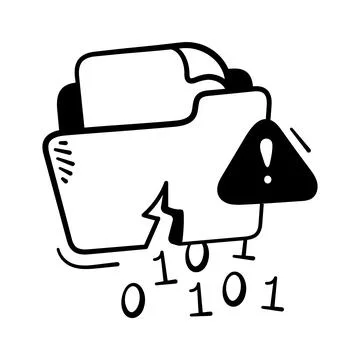 A modern hand drawn icon representing data backup recovery system. 스톡 일러스트