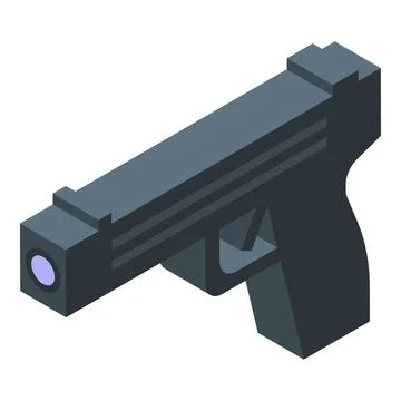 Modern handgun with laser sight for self protection Stock Illustration