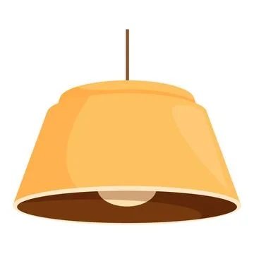 Modern hanging ceiling lamp illuminating space with warm light Stock Illustration