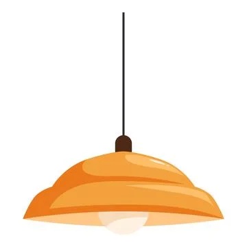 Modern hanging ceiling lamp illuminating space with warm light Stock Illustration